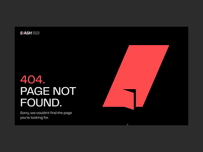 404 Slash 404 animation clean dark design error minimal motion motion graphics red ui web webdesign