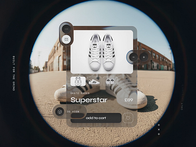 Vision pro shopping experience adidas animation ar ecommerce product card product design shopping skate skate culture vision pro