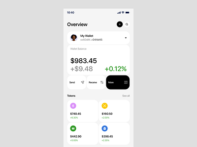 Crypto Token - Mobile App Design bitcoin blockchain app crypto app crypto app ui crypto dashboard crypto mobile app crypto wallet app digital wallet dstudio fintech mobile app investment app mobile app design nft app design product design token trading app ui ui ux web3 app