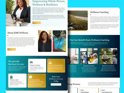 Holistic Wellness & Life Coaching Website Design branding design graphic design illustration landingpage logo ui vector webdesign webxpart