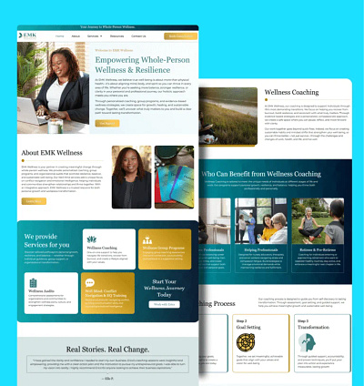 Holistic Wellness & Life Coaching Website Design branding design graphic design illustration landingpage logo ui vector webdesign webxpart