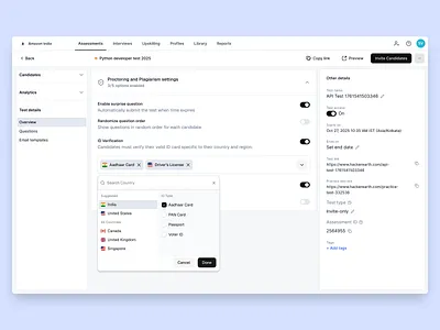 Global ID Picker for Candidate Verification assessmentplatform compliance edtech identitycheck idverification onlineexams proctoring proctoringtools testsecurity userverification