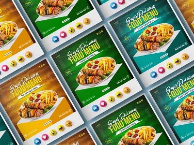 Delicious Food Menu Social Media Banner Design | Advertising ads advetising agency banner branding business corporate creative design flyer food menu graphic design illustration logo restaurant social media banner social media post social media poster