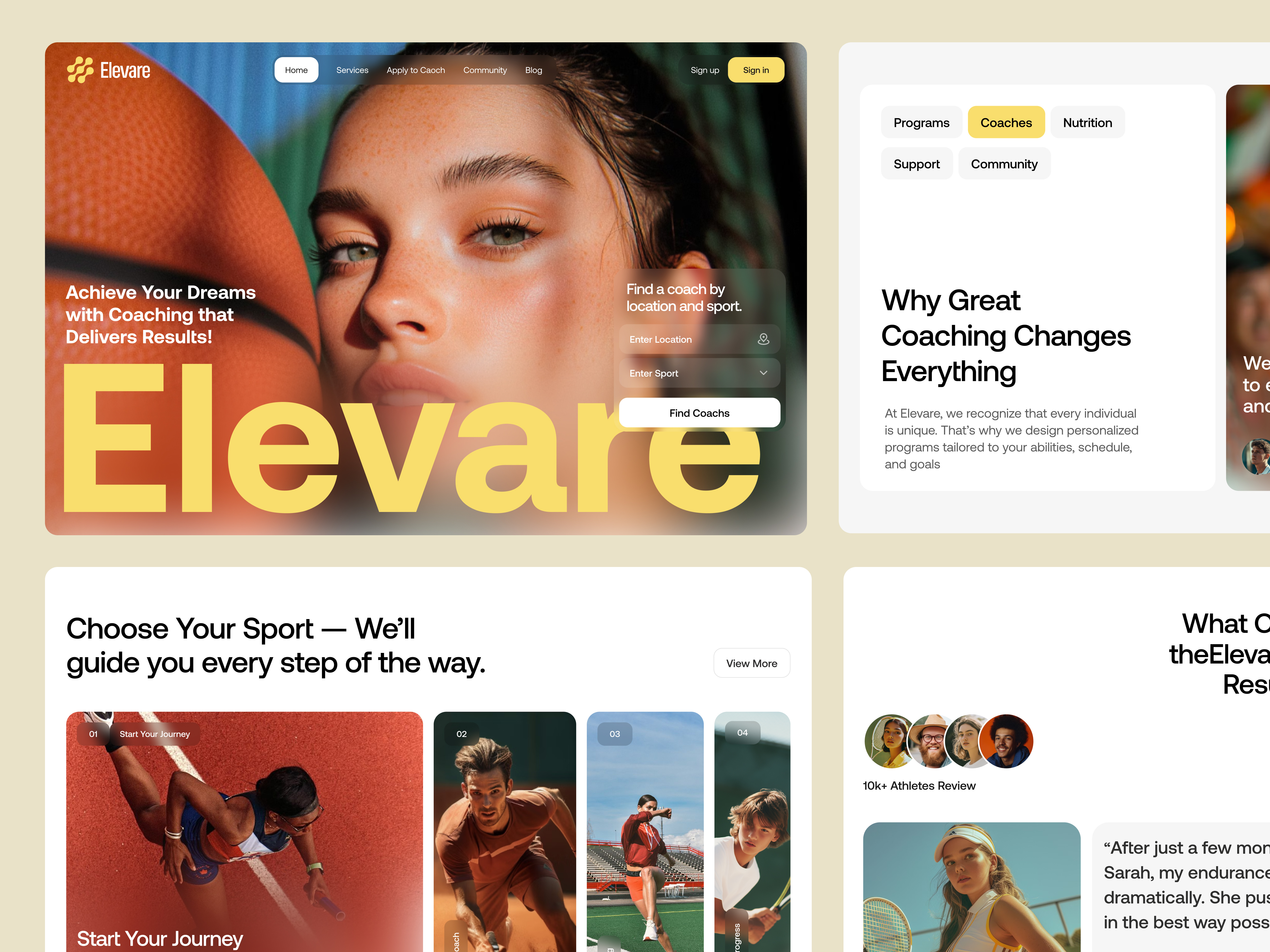 Example of Sports Coaching Website & Landing Page