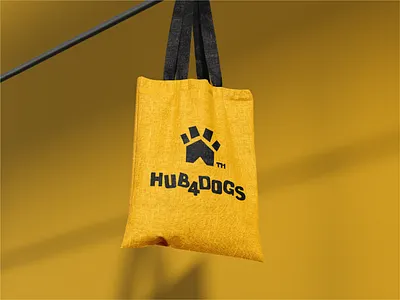 Hub4Dogs Logo Design branding dog logo design dog paw logo design fun logo design hub logo design hub4dogs logo design logo logo design minimal logo modern logo