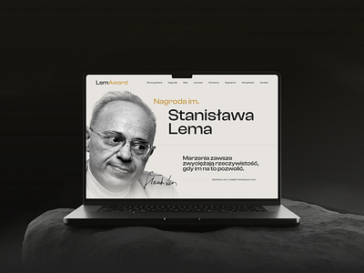 Stanisław Lem Award - Futuristic Site Design For Awards award awards design creative design future design futuristic graphic design landing page logo design science fiction stanislaw lem trophy trophy design ui uiux ux visual identify website website design website development