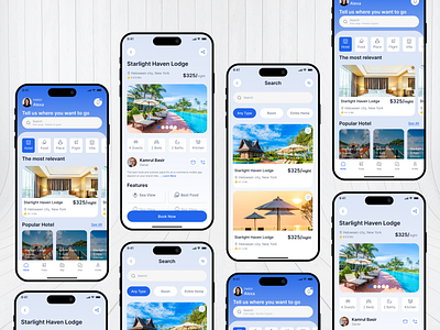 Hotel Booking Mobile App apartment app app design b2b book booking app clean destination hotel mobile app room saas search ticket travel travel app traveling ui design villa