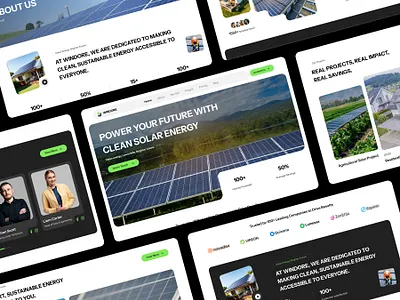 Windore - Solar Energy Website Design branding energy energy saving website concept energywebsite hero section interaction landing page solar solar website solarenergywebsitedesign ui ui ux design user interface website design