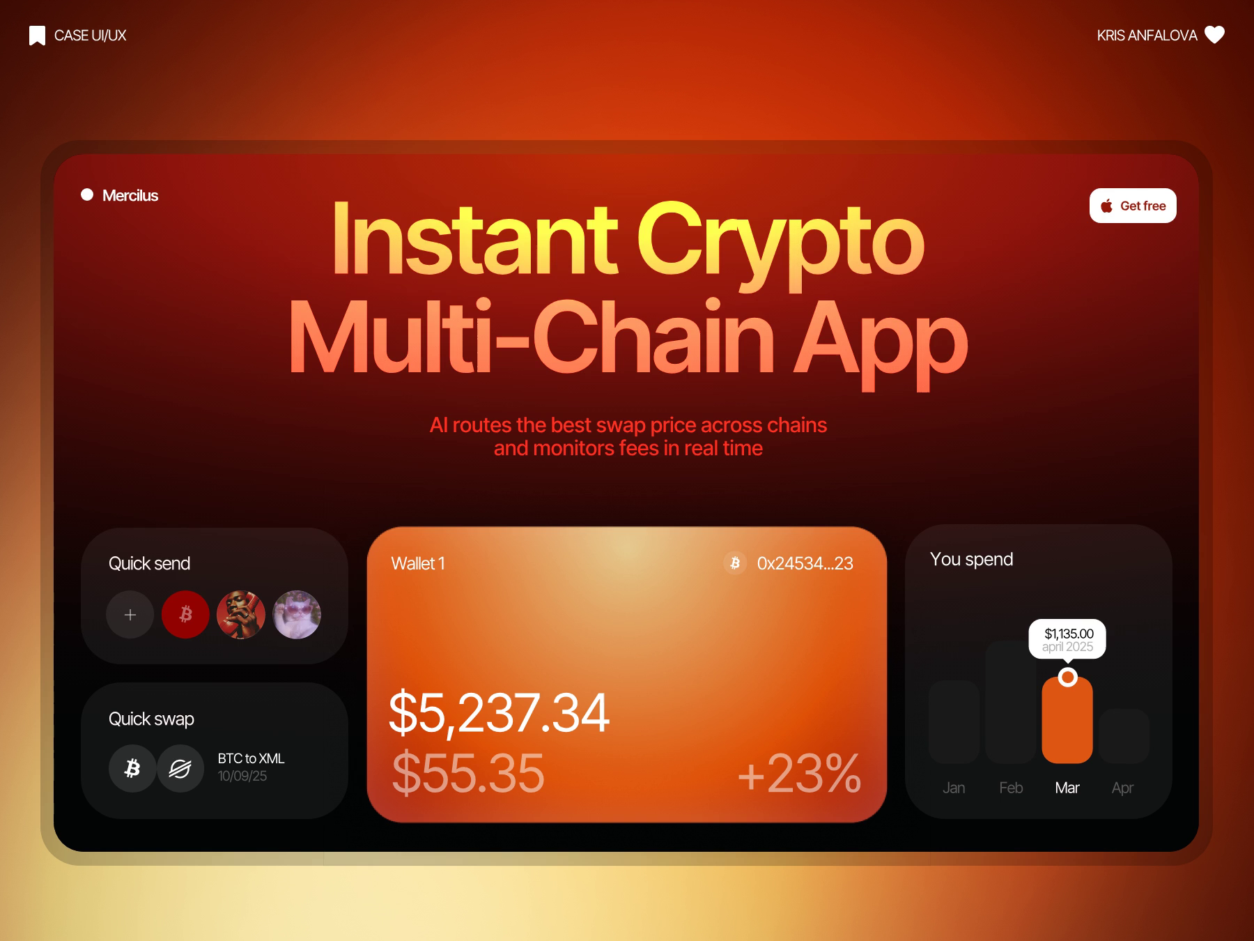 Landing Page UI/UX for Swap & Wallet by Kris Anfalova on Dribbble