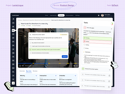E-Learning App Design – LexieLingua ai assistant ai web application app landing page e learning mobile app edtech platform edtech ui education icons education logo education ux education website interactive website learning dashboard learning icon learning website lms dashboard mobile web app online education online platform ui ux saas web app design