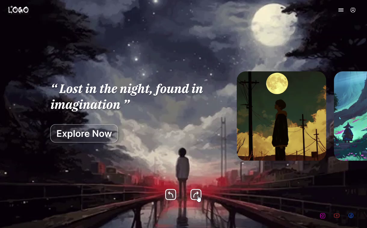 Example of Clean UI With A Creative Twist.