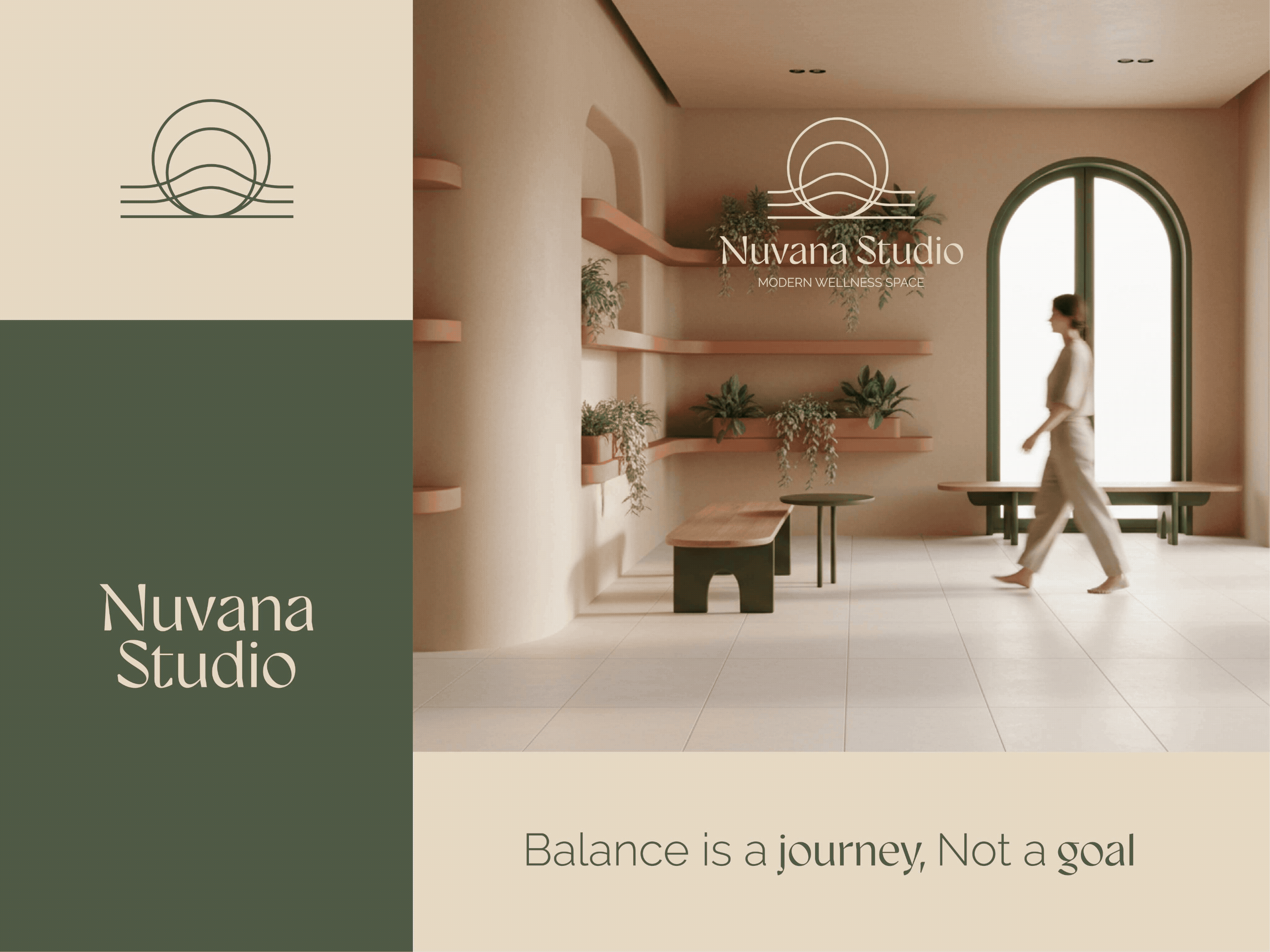 Nuvana Studio – Wellness Brand Identity Design adobe illustrator brand branding design designer graphic design icon identity line art logo logo design logodesign logomark minimal modern rebranding visual wellness wellness branding wellness logo