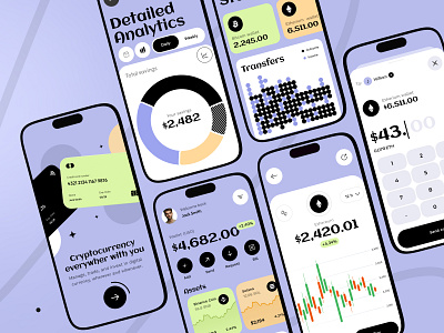 Modern Wallet & Analytics App app app design crypto crypto app crypto currency crypto service defi design mobile mobile app ui ux wallet