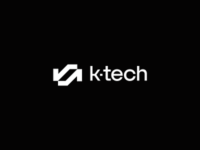 k-tech branding creative dev dev development identity logo mark negative space negative space logo symbol tech technology