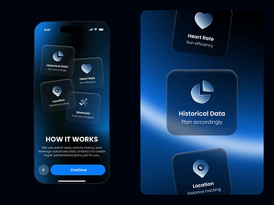 Icon Animation for Application animation app animation app icon blue icon icon animation micro interaction motion graphics running sport ui design uiux wellness app
