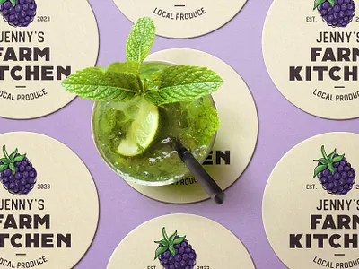 Coaster Design & Branding blackberry brand brand identity branding branding design coaster coasters farmer graphic design identity design marketing produce