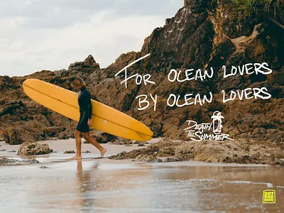 Death Till Summer Tagline beach logo east coast logo hand drawn hand drawn logo hand lettering handwriting monogram ocean brand palm tree logo surf brand surf logo surfboard logo tropical logo water logo wave logo west coast logo