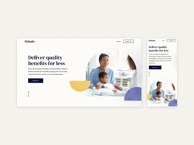 Tribado Home Page design geometric graphic healthcare home landing page soft ui ux website