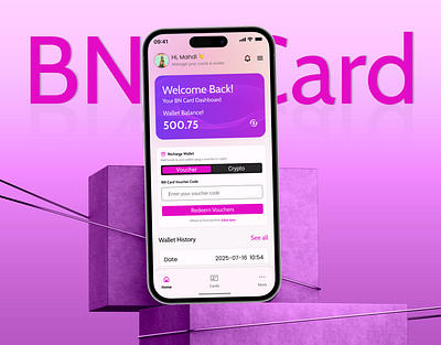 BN CARD – Financial Mobile App Ui/UX Design banking app finance app finance app design finance banking app financial app investment app ui uiux
