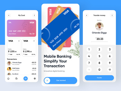 Mobile Banking - Mobile App UI app appdesign application bankapp banking creative design finance financial graphic design mobiledesign typography ui uiux wallet