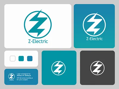 Logo for Z-Electric branding graphic design illustration logo typography vector