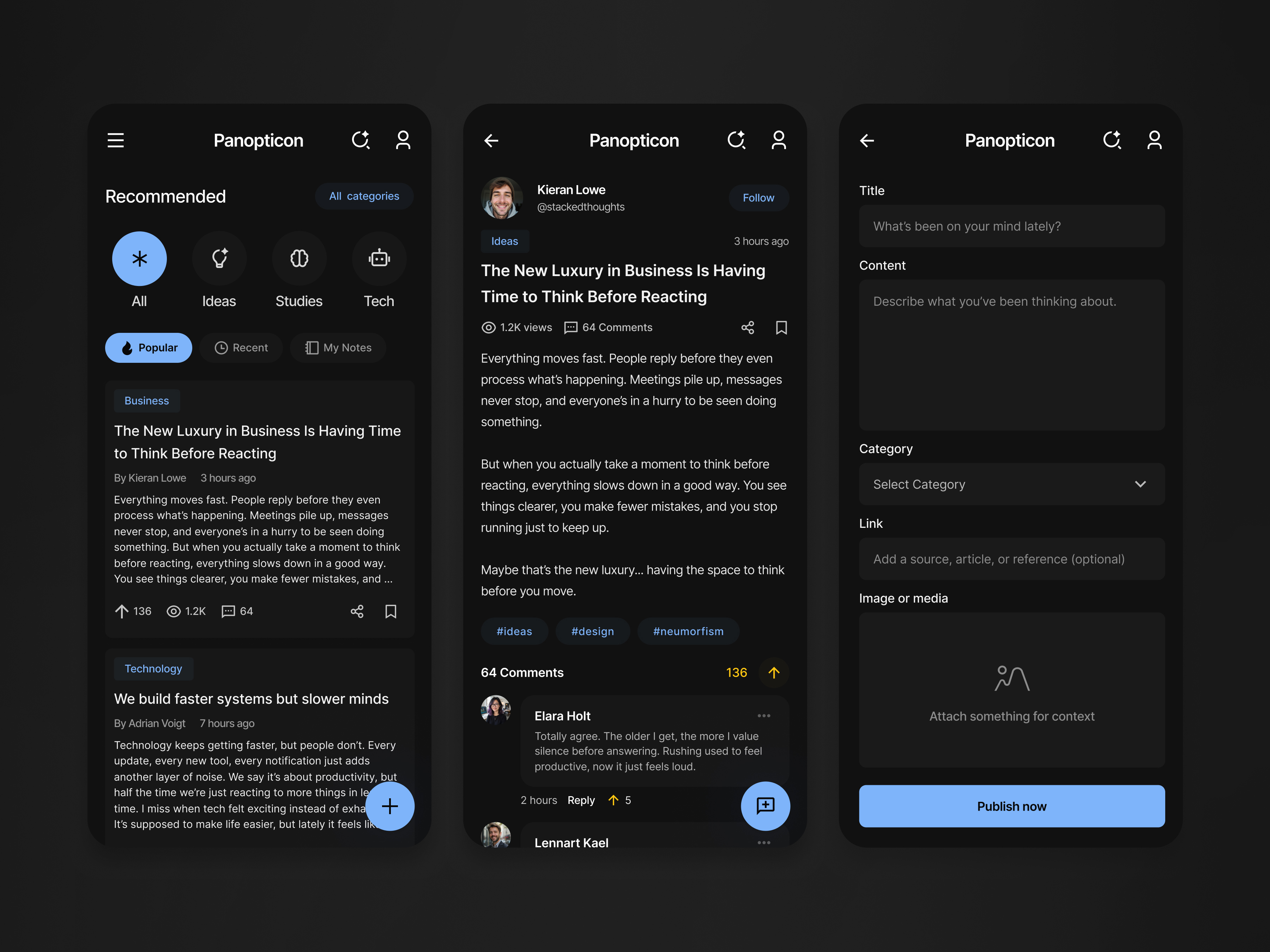 Example of Minimalist Mobile App Design