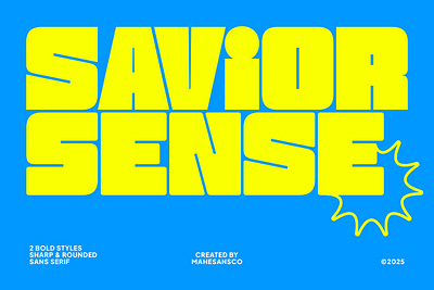 Savior - 2 Styles Bold Sans Serif advertising bold font brand identity branding chunky custom font design font font duo free illustration logo logo branding sans serif type type design typeface typography ui visual identity