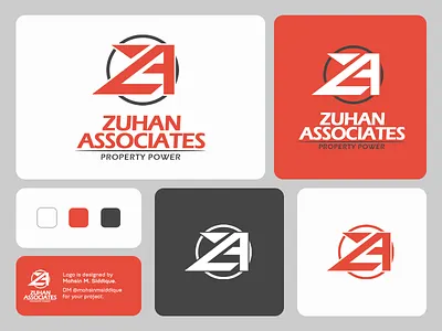 Logo for Zuhan Associates architecture logo brand book brand guidelines brand identity brand identity design branding graphic design interior design identity logo logo design modern minimal logo property developers branding real estate branding