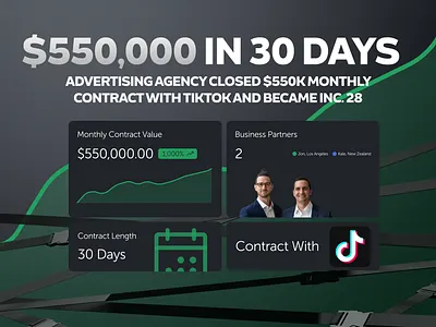 How to Close a $550K, 30 Day Contract - The KJ Growth Interview graphic design