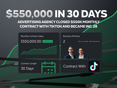 How to Close a $550K, 30 Day Contract - The KJ Growth Interview graphic design