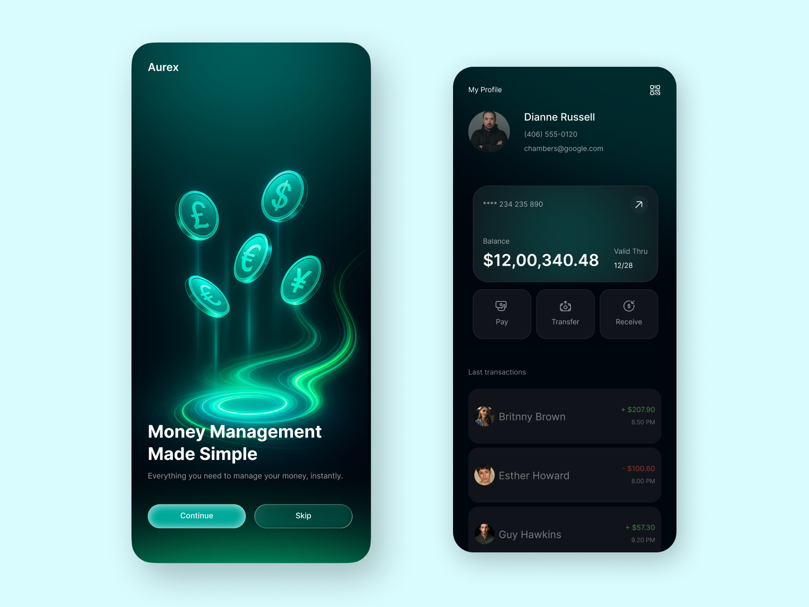 Finance App UI Concept | Budget Tracker & Expense Management app app design dark app dark theme finance finance app fintech fintech app fintech design glowy app mobile app new design saas trendy ui uiux ux