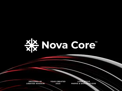Introducing Nova Core™ Logo Design corporate brand mark futuristic identity geometric design innovative branding logo for sale minimalist logo modern logo nova core professional logo design tech branding