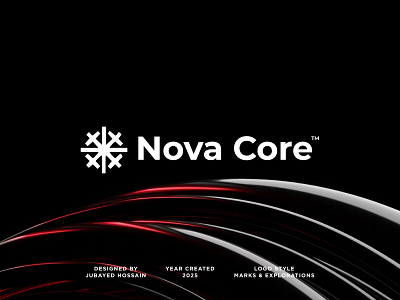 Introducing Nova Core™ Logo Design corporate brand mark futuristic identity geometric design innovative branding logo for sale minimalist logo modern logo nova core professional logo design tech branding