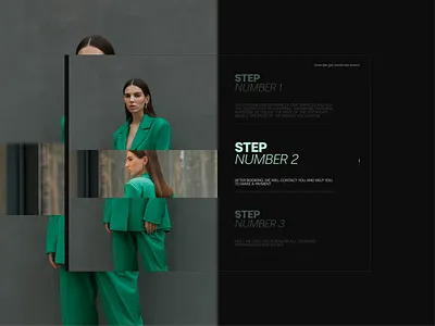 Website for stylist — one of the screens design fashion landing page stylist ui uiux web design