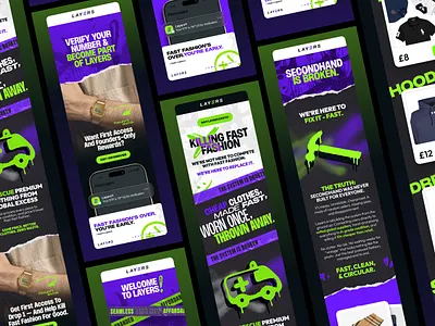 Email Newsletter Design - Layers 2nd Hand Fashion branding email design email newsletter email template graphic design marketing