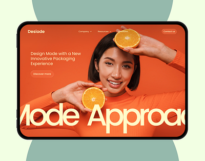 Design Mode – A Fresh Take on Modern Packaging UI design figma header hero desing landing page landing page design modern website ui website website design