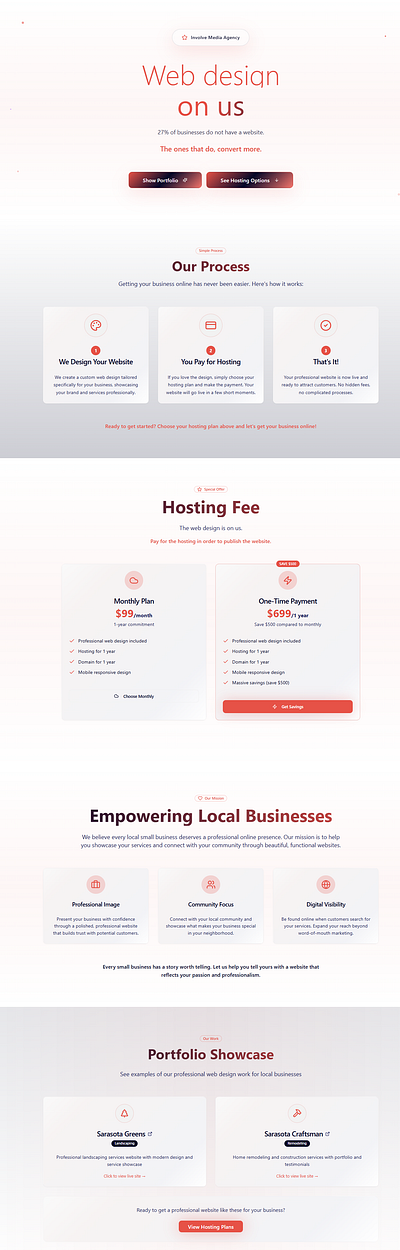 Involve Media Agency landing page b2b branding color design graphic design landing page pricing pricing page typography ui visual visuals web design web design agency white space