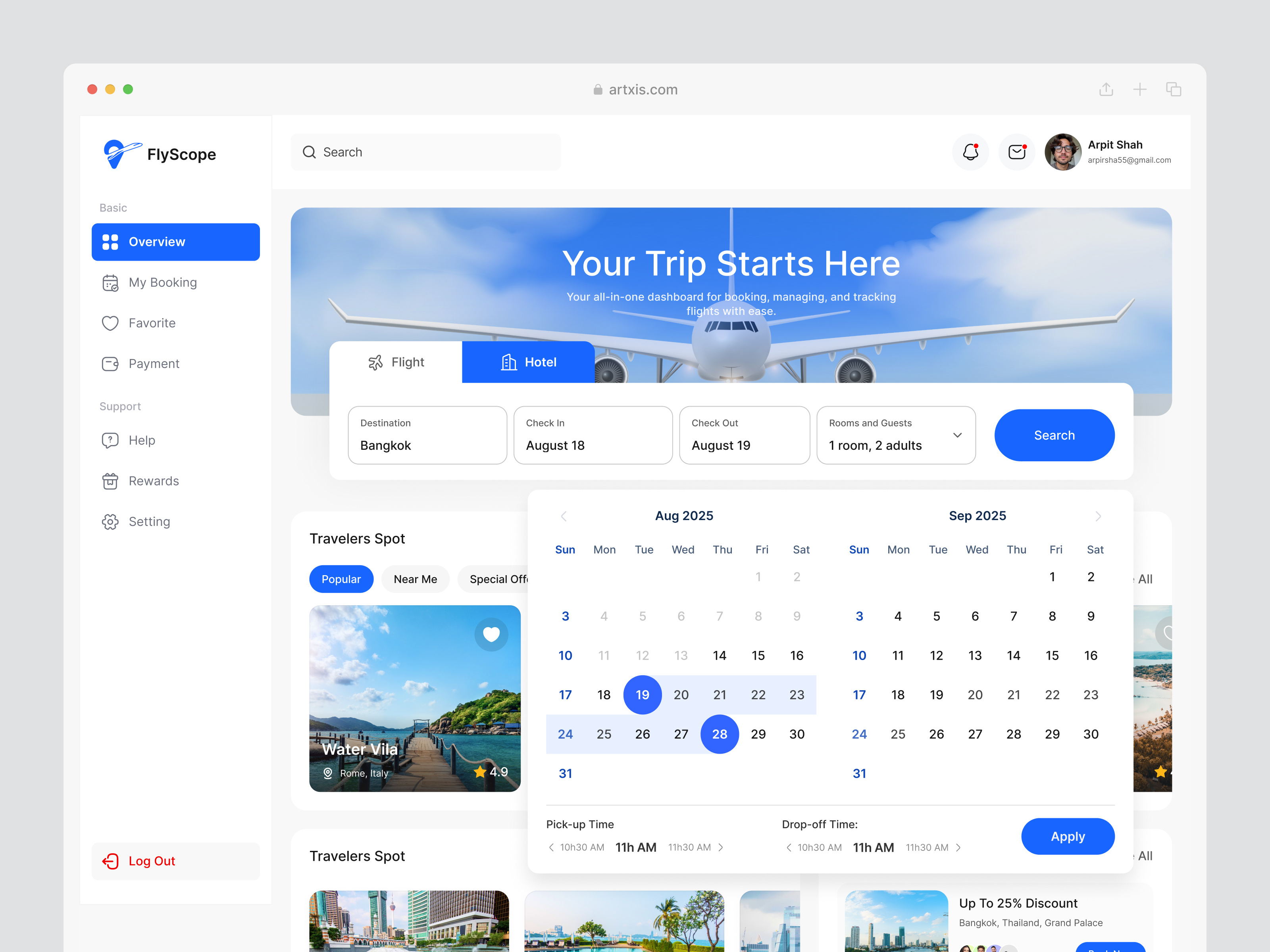 Playfair - Airline Management Dashboard Design by Sujon Hossain on Dribbble