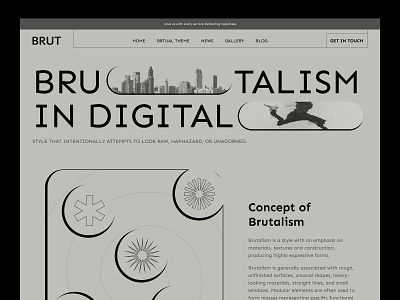 Brutalism Website Concept boldbrutalism brutalismredefined brutalistwebdesign rawandreal unapologeticallybrutalist