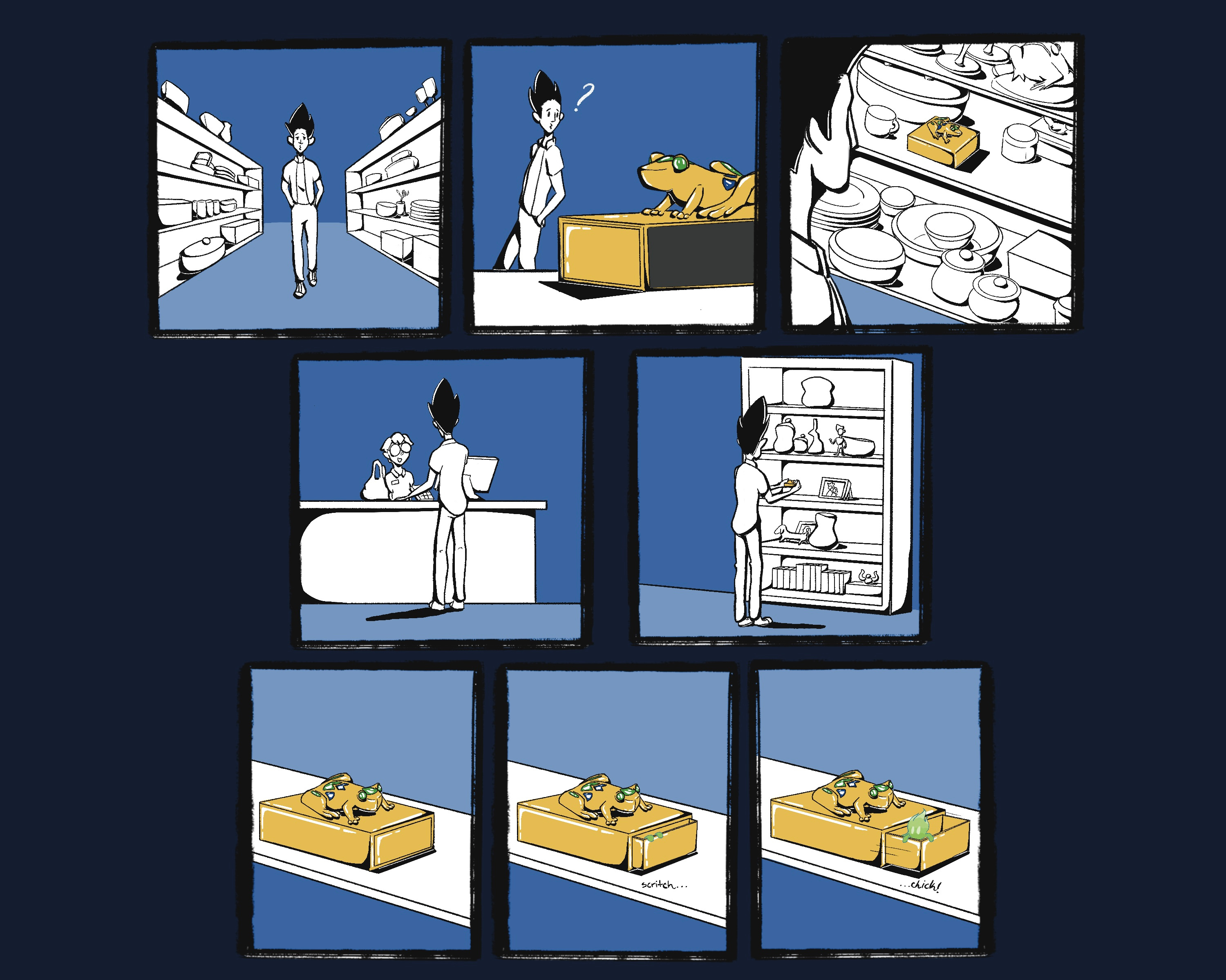 "New Friend" (2025) comic comic art digital art digital comic digital comic art digital illustration ghosts illustration procreate spooky