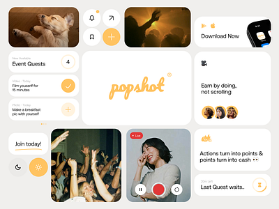 startup brand identity \ popshot b2b brand design branding agency business identity logo design marketing smm startup branding startup identitiy visual identity yellow