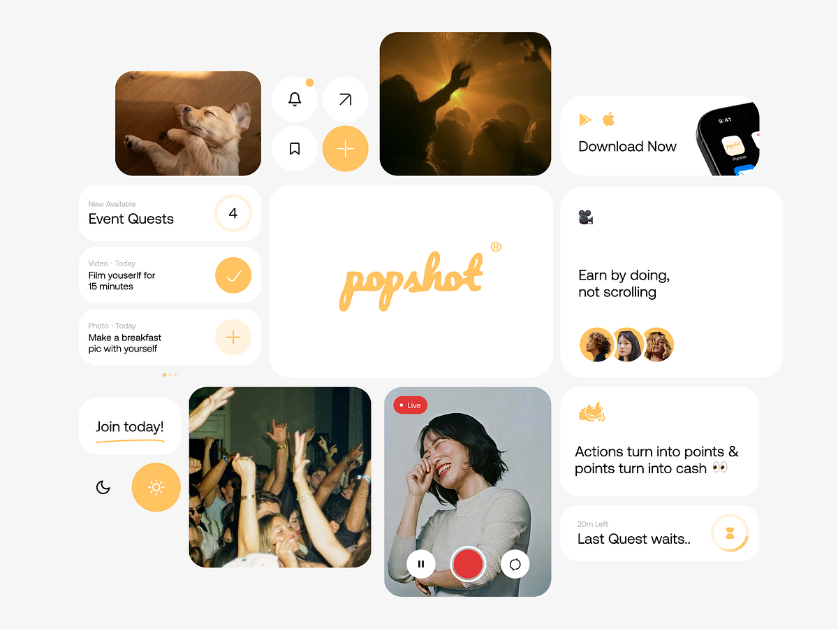 startup brand identity \ popshot