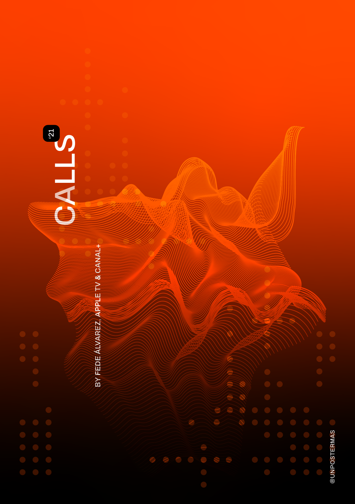 Calls Poster 3d design digital graphic design illustration poster series shapes typography