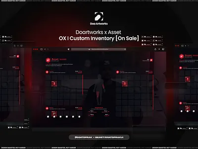 [Asset&Doartworks] I Ox Inventory I Gta V (On Sale) branding design doa artworks doartworks figma fivem grand theft auto graphic design gta gtav illustration logo ox ox inventory oxlib ui ux