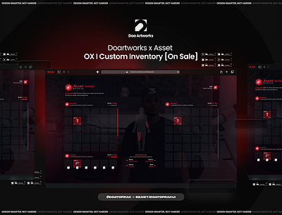 [Asset&Doartworks] I Ox Inventory I Gta V (On Sale) branding design doa artworks doartworks figma fivem grand theft auto graphic design gta gtav illustration logo ox ox inventory oxlib ui ux