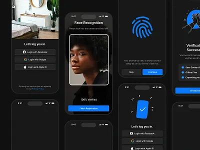 Login & Signup - Lookscout Design System android clean dark design ios layout login lookscout mobile responsive signup ui user interface ux
