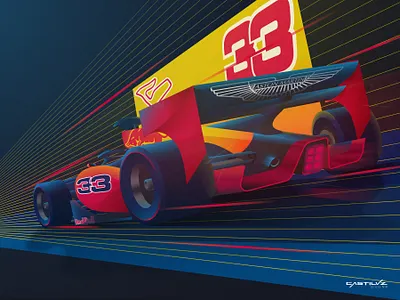 RedBull Racing for F1 70th Anniversary branding drawing graphic design illustration motorsports sketches typography vector vector art vector illustration