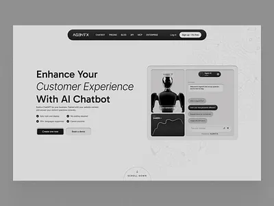 AI Agent Landing Page for SaaS ai ai agent ai agents ai landing page artificial intelligence crypto hero section homepage landing page landingpage machine learning mortgage saas sales uiux web design
