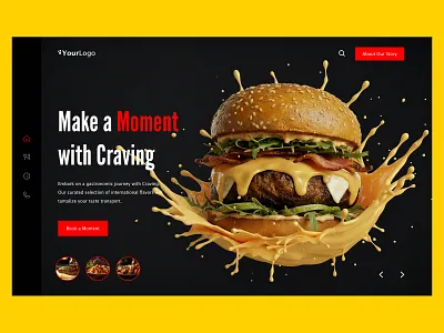 Burger Website Header burger burger website design envato fast food fastfood web hamburger header landing design landing page pizza reservations restaurants restaurants booking tacos ui ux woocommerce wordpress theme