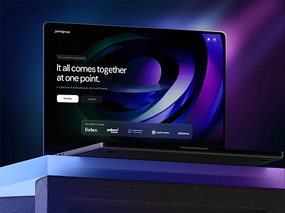 Agency Website Design | 3D Landing Page Hero 3d abstract 3d illustratuin agency website animation crypto website dark ui hero section landing page minimal design modern website motion design responsive design ui ux web design web3 website hero